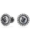 Swan Stud Pearl Rhodium Earrings Silver Grey - SWAROVSKI - BALAAN 2