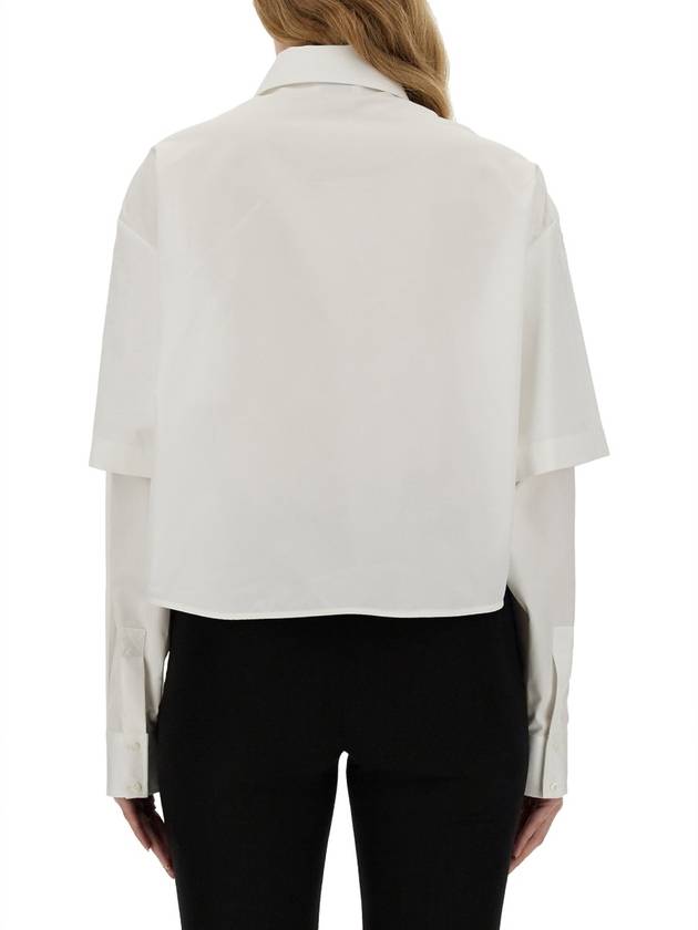 blouse shirt OWGE022S24FAB003 0101 WHITE WHIT - OFF WHITE - BALAAN 4