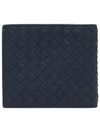 Intrecciato Calf Leather Half Wallet Navy - BOTTEGA VENETA - BALAAN 6