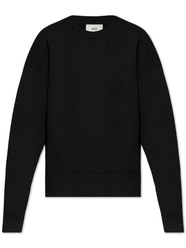 Ami Alexandre Mattiussi Sweatshirt With Logo, Women's, Black - AMI - BALAAN 1