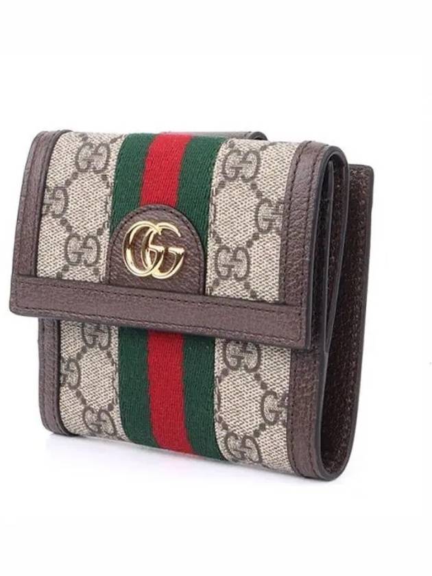 Ophidia GG French Flap Wallet Beige Ebony - GUCCI - BALAAN 2