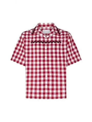 Checked cotton short sleeve shirt 270794 - PRADA - BALAAN 1