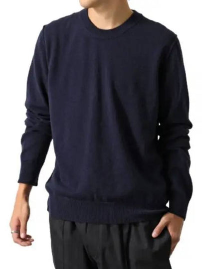 Crew Neck Cashmere Knit Top Navy - MAISON MARGIELA - BALAAN 2