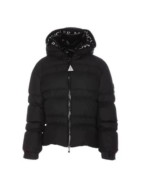 Yser Logo Short Down Padding Black - MONCLER - BALAAN 1