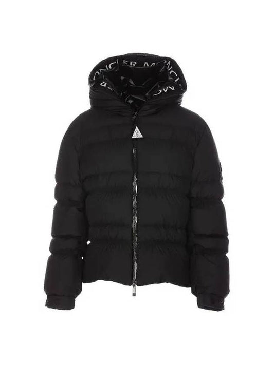 Yser logo short down padded jacket black - MONCLER - BALAAN 1