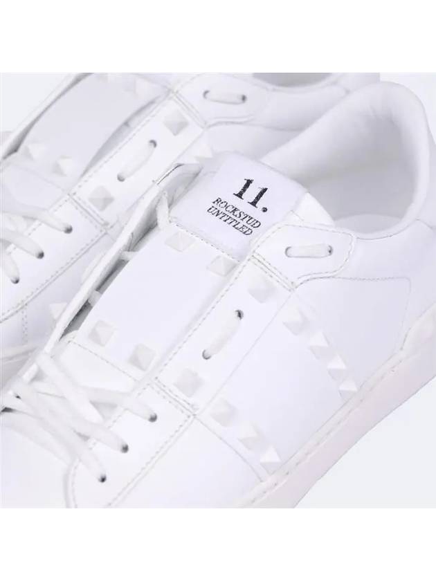 Rockstud Untitled Low Top Sneakers White - VALENTINO - BALAAN 3