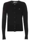 Logo Patch Cardigan Black - VIVIENNE WESTWOOD - BALAAN 2