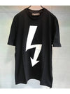 Men's Doublesided Arrow Thunder Slim Regular Fit Short Sleeve TShirt PBJT477A 524 - NEIL BARRETT - BALAAN 2