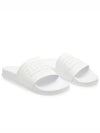 Men's Rubber Logo Slippers White - MAISON MARGIELA - BALAAN.