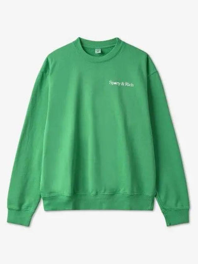 Logo Print Cotton Sweatshirt Green - SPORTY & RICH - BALAAN 2