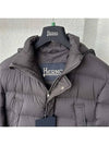 hood knit trim padded coat dark gray - HERNO - BALAAN 3