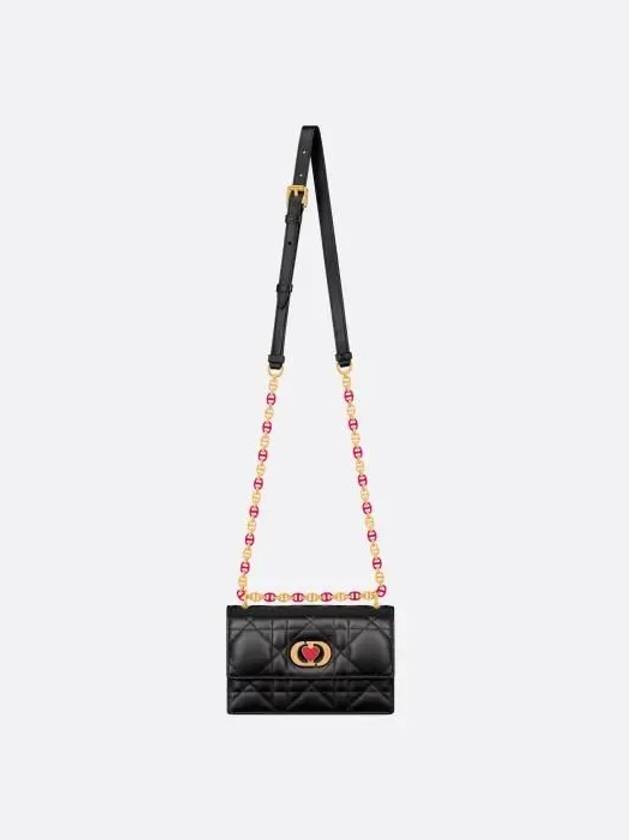 Amour Miss Caro Macrocannage Mini Cross Bag Black - DIOR - BALAAN 5