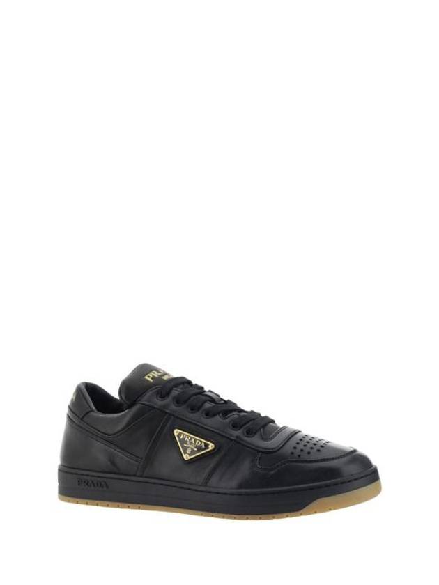 Downtown Nappa Leather Low Top Sneakers Black - PRADA - BALAAN 3