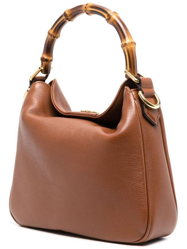 Diana Small Leather Tote Shoulder Bag Brown - GUCCI - BALAAN 5