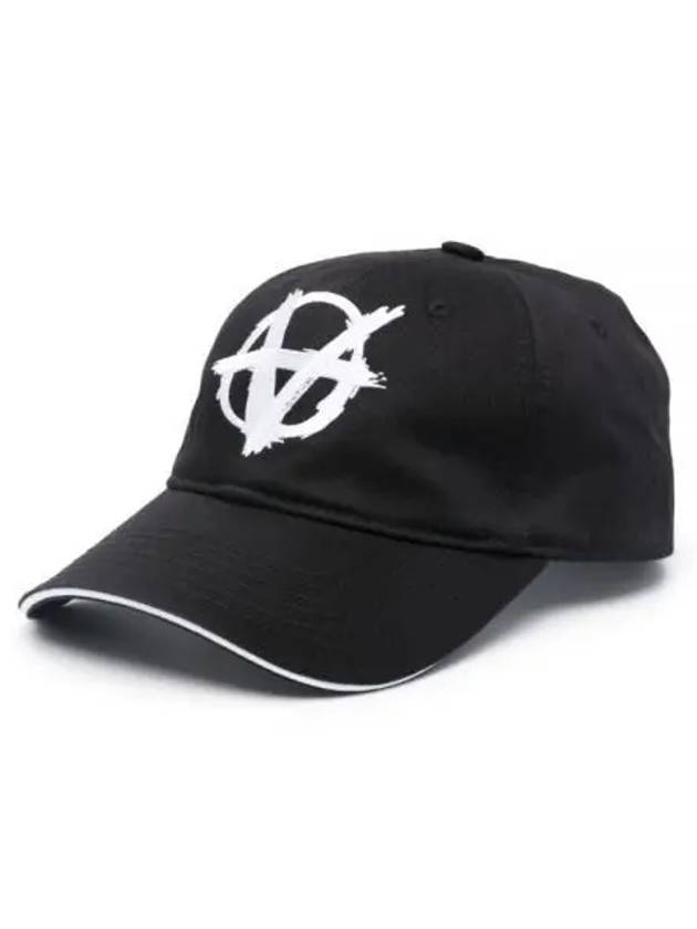 Double Anarchy Embroidered Ball Cap Black - VETEMENTS - BALAAN 2