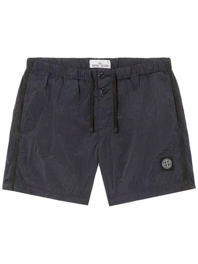 Patch Logo Nylon Swim Shorts Navy - STONE ISLAND - BALAAN 2