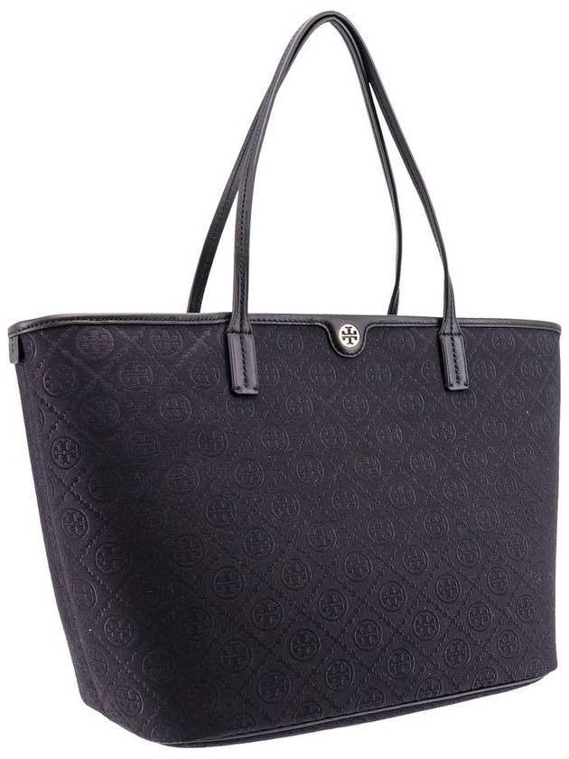 T Monogram Tote Bag Black - TORY BURCH - BALAAN 5