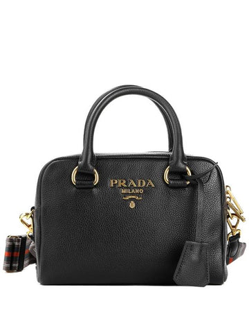 Women’s Vitello Tote Bag Black - PRADA - BALAAN 1