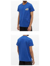 Double Logo Patch Short Sleeve T-Shirt Blue - MONCLER - BALAAN 6