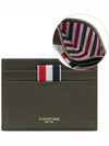 grosgrain loop leather cardholder MAW020L00198 - THOM BROWNE - BALAAN 3