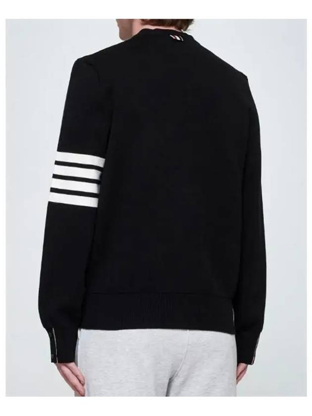 Milano Stitch 4-Bar Cardigan Black - THOM BROWNE - BALAAN 3