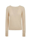 Women's Cashmere Knit Top Beige - MAX MARA - BALAAN.