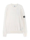 Lens Wappen Crew Neck Sweatshirt White - CP COMPANY - BALAAN 2