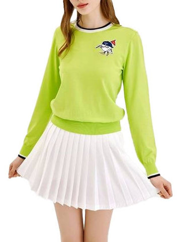 Stairball flag color scheme line pullover knit lime - GOXO - BALAAN 1