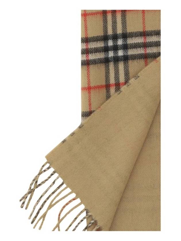 Check Cashmere Scarf Beige - BURBERRY - BALAAN 5