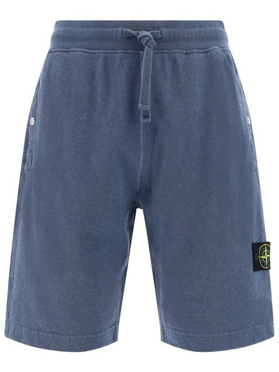 Wappen Patch Old Regular Fit Shorts Avio Blue - STONE ISLAND - BALAAN 2