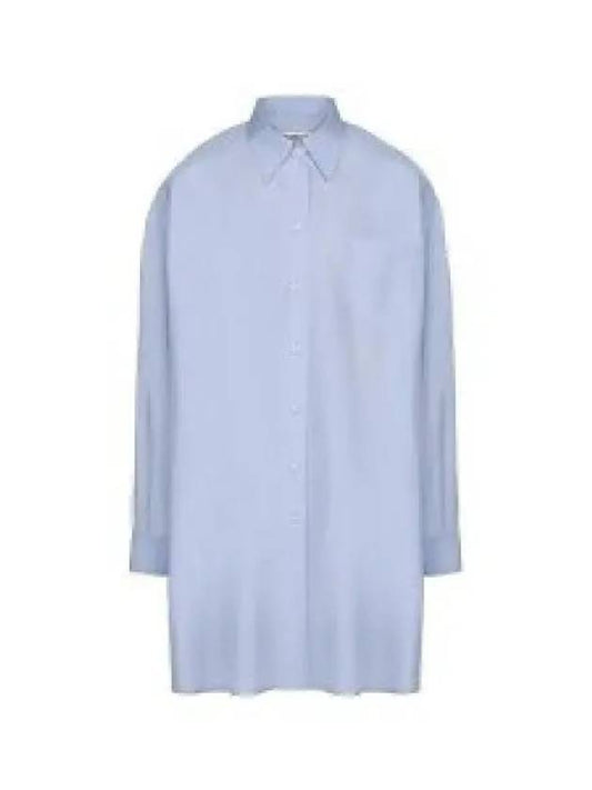Cotton Poplin Shirt Light Blue - MAISON MARGIELA - BALAAN 2