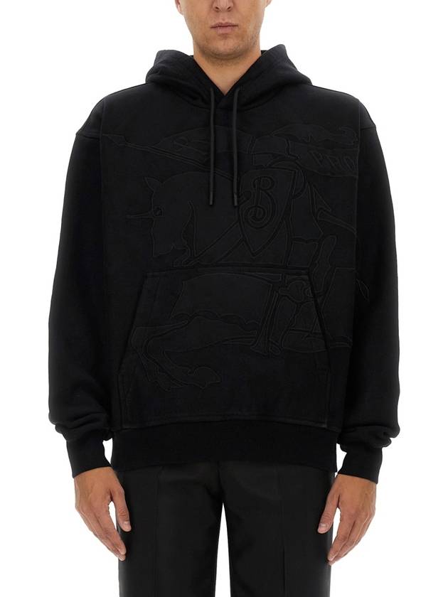 EKD Embroidered Hoodie Black - BURBERRY - BALAAN 2