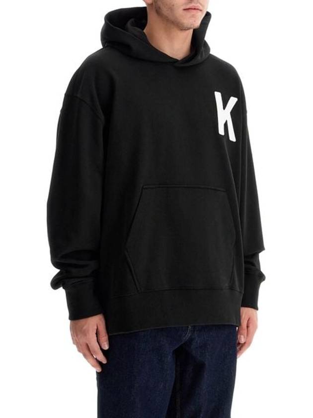 Lucky Tiger Oversized Cotton Hoodie Black - KENZO - BALAAN 4