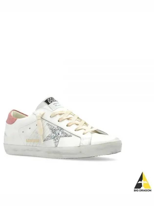 Superstar Pink Tab Leather Low Top Sneakers White - GOLDEN GOOSE - BALAAN 2