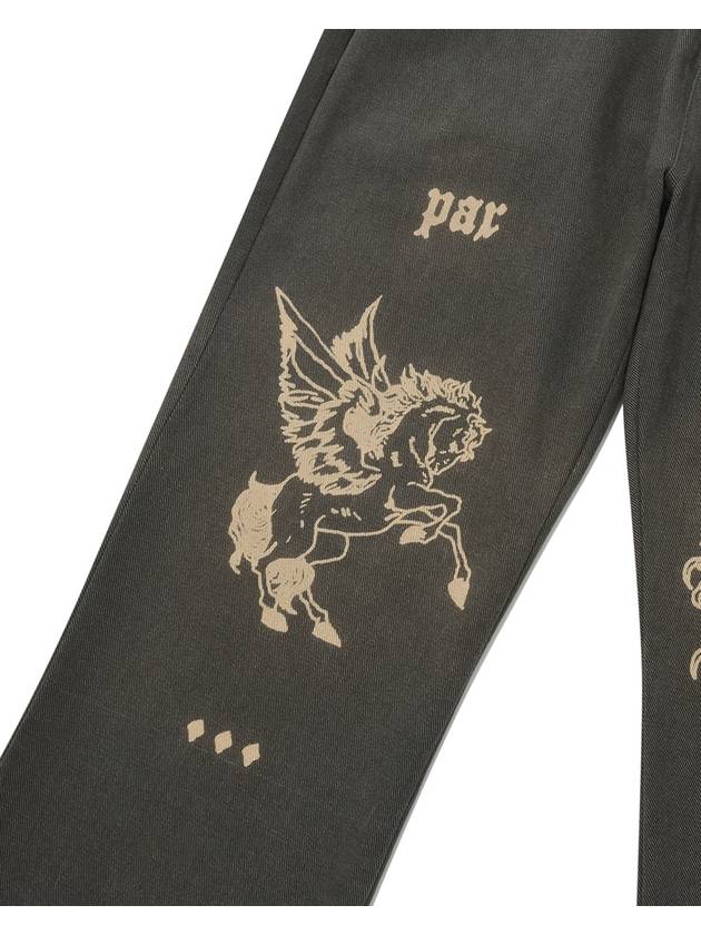 Heraldic Pants Unisex Graphic Straight Pants Gray - PHOS333 - BALAAN 5