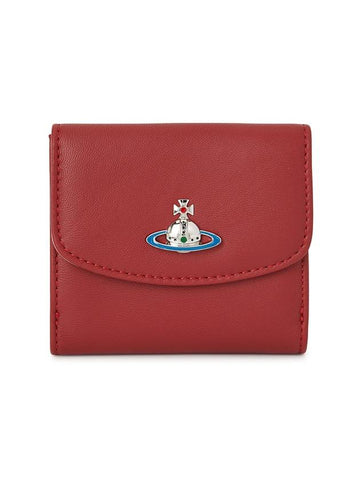 ORB Logo Half Wallet Red - VIVIENNE WESTWOOD - BALAAN 1