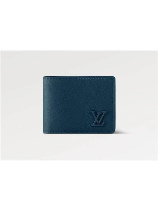 Logo Multiple Calfskin Half Wallet Blue - LOUIS VUITTON - BALAAN 2