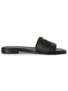 Bell Leather Slippers Black - MONCLER - BALAAN 5