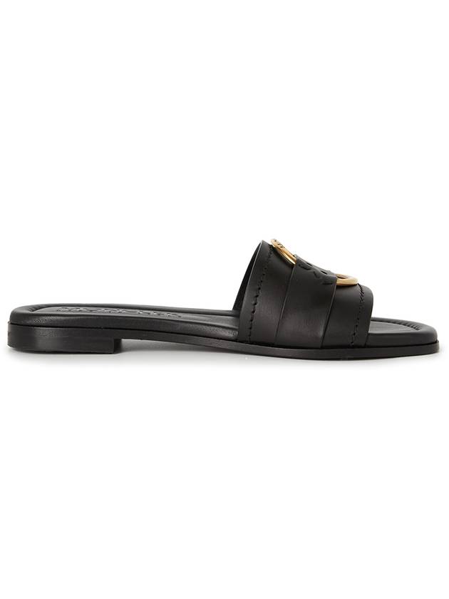 Bell Leather Slippers Black - MONCLER - BALAAN 5