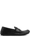 Interlocking G Cut Out Leather Driving Shoes Black - GUCCI - BALAAN 1