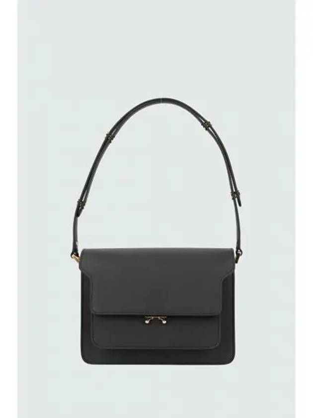 Saffiano Trunk Medium Shoulder Bag Black - MARNI - BALAAN 2