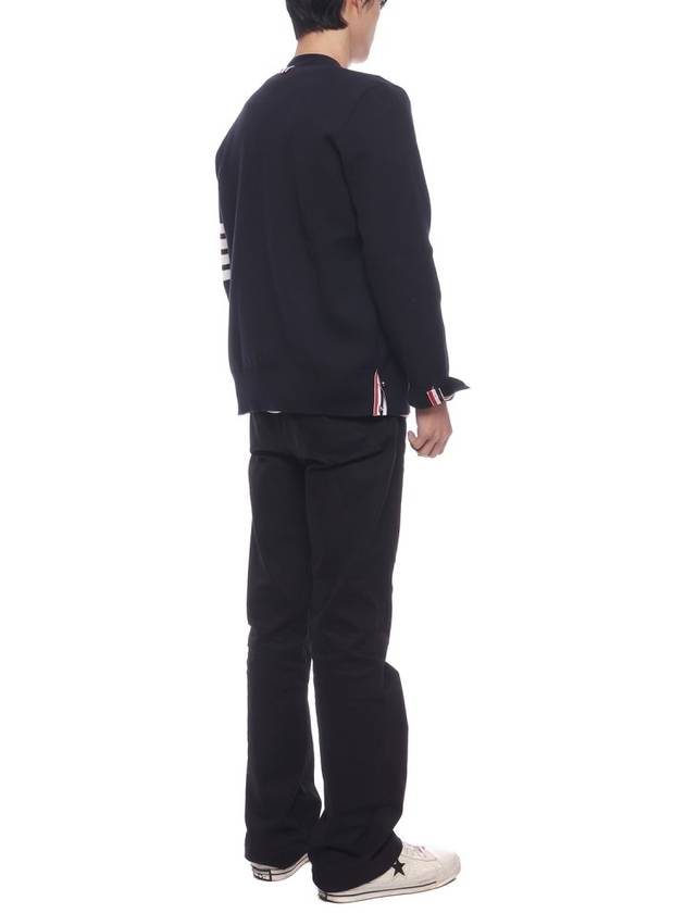 Milano Stitch 4 Bar Cardigan Navy - THOM BROWNE - BALAAN 7