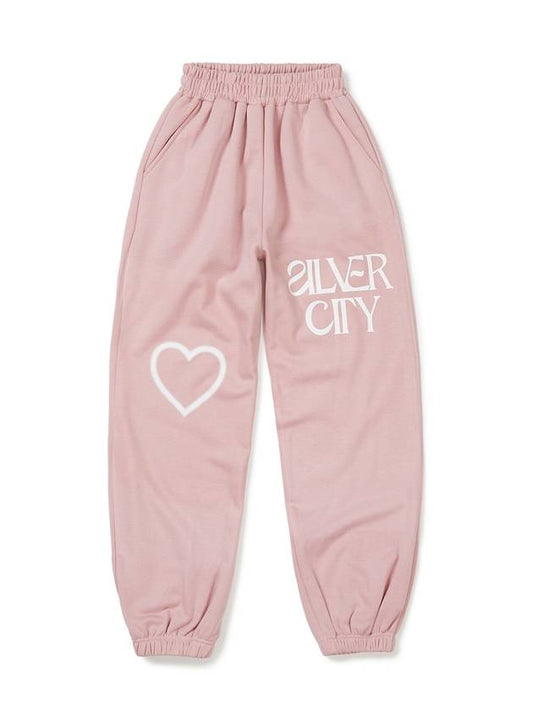 Silver City Wide Brushed Jogger Pants BABY PINK - WEST GRAND BOULEVARD - BALAAN 1