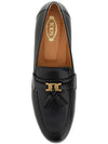 Tassel Embellished Leather Loafers Black - TOD'S - BALAAN 4