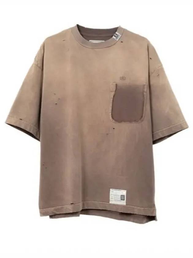 Sun Faded Like Short Sleeve T-Shirt Brown - MIHARA YASUHIRO - BALAAN 2