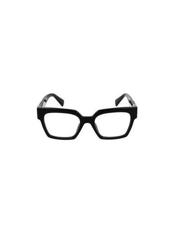 MU 04UV Logo Temple Square Glasses 0MU 1AB1O1 Nero - MIU MIU - BALAAN 1