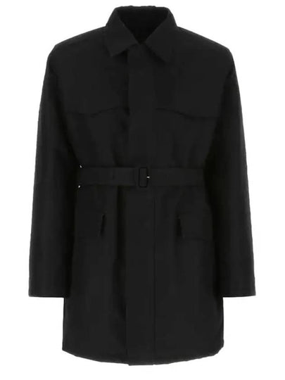 Technical Fabric Parka Black - PRADA - BALAAN 2