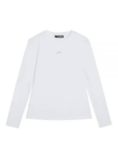 Ada Logo Print Long Sleeve T-Shirt White - J.LINDEBERG - BALAAN 1