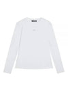 Ada Logo Print Long Sleeve T-Shirt White - J.LINDEBERG - BALAAN 1