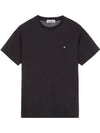 Stellina Embroid Logo Short Sleeve T-Shirt Black - STONE ISLAND - BALAAN 2